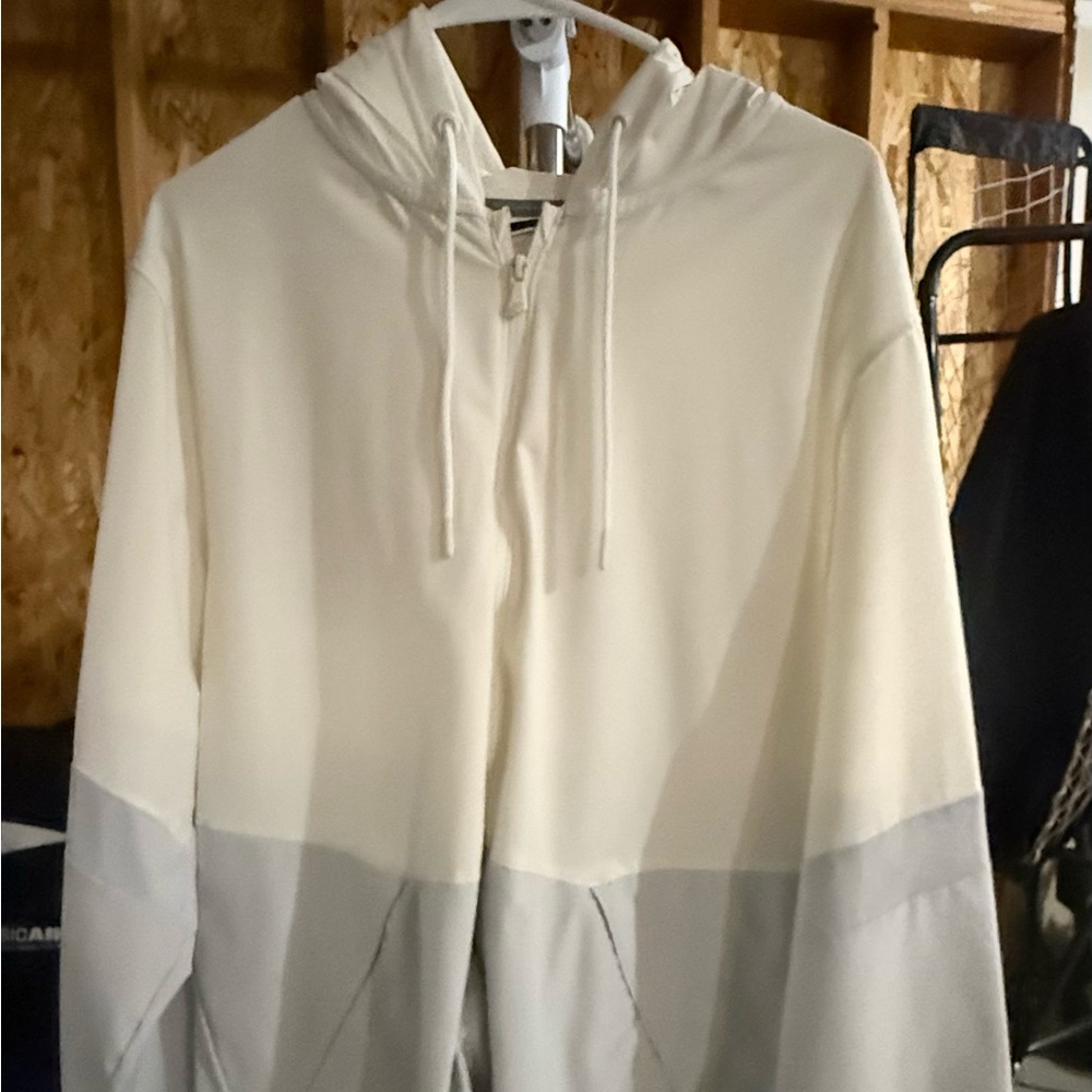 Under Armour White and Gray Hoodie.